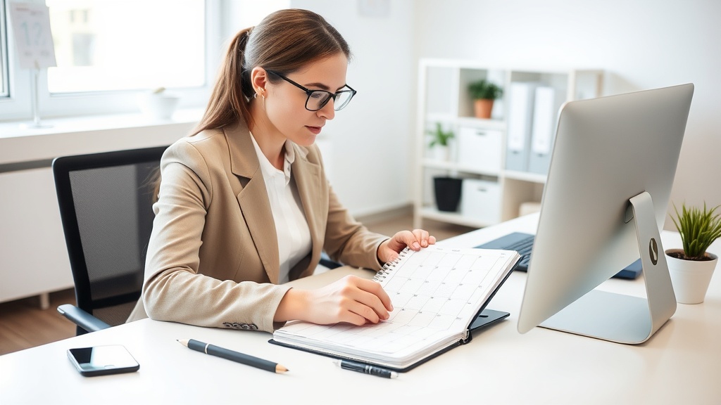 차분한 환경에서 집중하여 업무를 처리하고 있는 전문가의 모습
